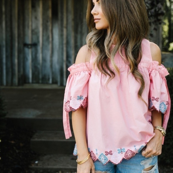 LOFT | Fiesta Cold Shoulder Top - Picture 1 of 9